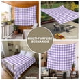 thumbnail image 6 of Purple Large Tapestry for Bedroom Wall Hanging Tapestry,Country French Rustic Buffalo Plaid Modern Art Ceiling Backdrop Tapestries Poster Blanket Wall Decor for Teens Room Living Room Dorm 100" x 59", 6 of 8