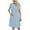 Light Blue, variant on fatyb Womens Casual Dresses Summer Short Sleeve Pocket Dresses for Women Lightweight Plain Midi Dresses