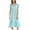 Blue, variant on Women's Victorian Sleep Dress Vintage V Neck Nightgown Mid-length Ruffle Sleeve Sleeveless Cotton Lounge Dresses Flowy Swing Blue Large