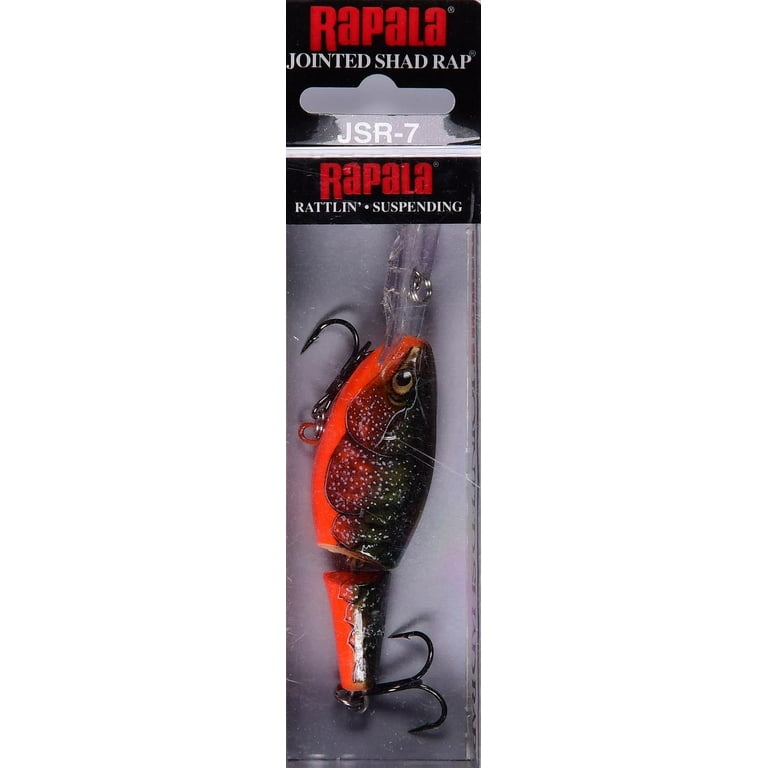 Rapala Jointed Shad Rap Lures, Red/Black