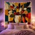 thumbnail image 2 of Floral Garden Rounded with Vase Textured Brushstrokes Lower, Mystical Fantasy for Space Lovers, Galaxy Room Decor, Mother'S Day Gift, Tapestry Wall Hanging for Bedroom and Dorm, 2 of 7