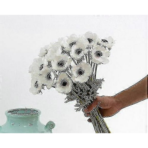 5pcs Artifical Real Touch Pu Anemone Flower Bouquet Room Home Decor--