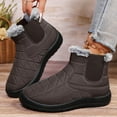 thumbnail image 2 of Women's Winter Snow Boots for Seniors Cold Weather Thermal Plush Fleece Lined Anti Skid Work Short Ankle Booties, 2 of 4