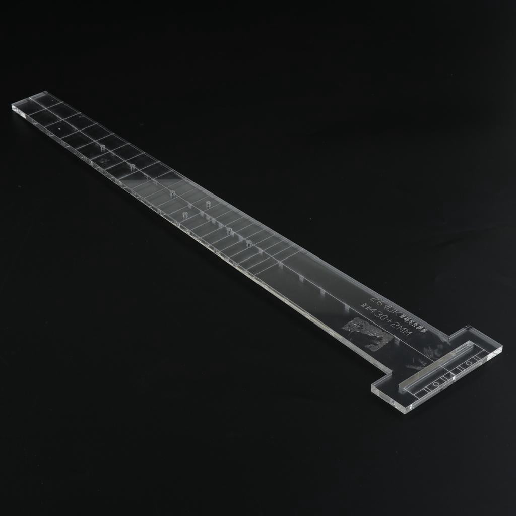 LeeQinersw Luthier Jig Strings Ruler Transparent Wire Precision Fret Replacement Part for 18 inches