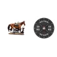 thumbnail image 1 of Escultura De Caballo De Resina Y Reloj De Gimnasio: Arte Fusionado Para El Hogar, La Oficina O La Sala De Estar. Ideal Para Amantes De Los Animales, El Culturismo, El Entrenamiento Con Pesas Y, 1 of 8