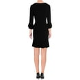 thumbnail image 2 of Lauren Ralph Lauren Womens Petites Latona V-Neck Above Knee Flounce Dress, 2 of 2