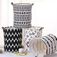 thumbnail image 4 of Tall Laundry Hamper - Large Cotton Rope Basket for Dirty Clothes, Ripple Design, 4 of 5
