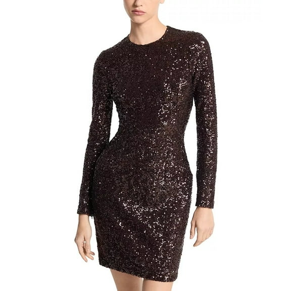 Michael Kors CHOCOLATE Women's Sequined Dress, US 2