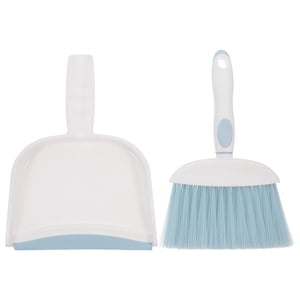 Petit balai avec pan à poussière ensemble Pinceau et brosse ensemble nettoyant de table Gap brosses Portable salle à main pour bureau Canapé porte-clés Tente Sweeping Blue