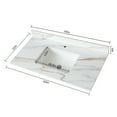 thumbnail image 2 of 43" Marble Vanity Top with Undermount Sink & Backsplash Carrara White, 2 of 9