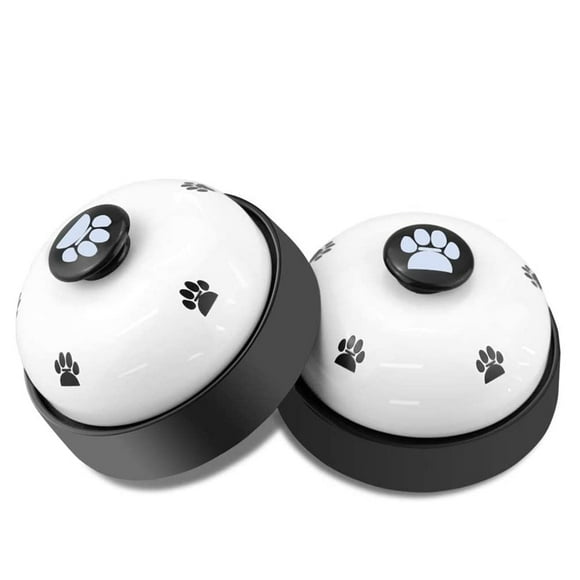 Dog Training Bell, Comsmart Set of 2 Dog Puppy Pet Potty Training Bells, Dog Cat Door Bell Tell Bell with Non-Skid Rubber Base 2 Pack White