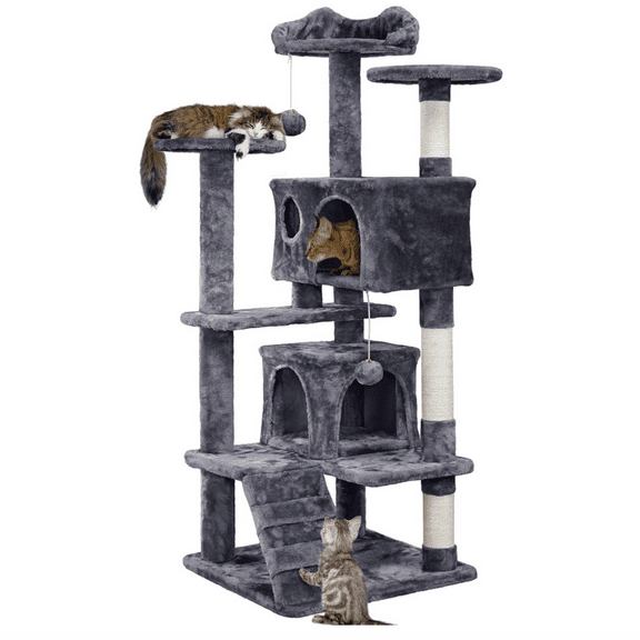 54in Cat Tree Tower Condo Furniture Scratch Post for Kittens Pet House Play