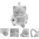 thumbnail image 5 of EeaseMX 2 teteras de cerámica para leche con forma de gato, jarras de leche, tazas de café con forma de flor, 5 of 8
