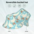 thumbnail image 5 of Naloa White Geese and Flower Reflective Double-Sided Bucket Hat, Sun Hat, Soft and Breathable for Gardening, Beaching, Camping, Hiking, Fishing, 5 of 9