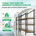 thumbnail image 2 of Heavy-Duty Shipping Container Shelving 4-Pack - Adjustable 3-Tier Steel Shelves, 800lb Load Rating per Bracket for Garage & Workshop Storage, 2 of 7