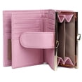 thumbnail image 5 of Julia Buxton Women's Pebble Vegan Leather Lexington Wallet, Dusty Rose, 5 of 6