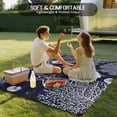 thumbnail image 4 of Navy Blue Coastal Outdoor Rug for Patio/Deck/Porch, Non-Slip Large Area Rug 5 x 7 Ft, Starfish Coral Summer Beach Ocean Indoor Outdoor Rugs Washable Area Rugs, Reversible Camping Rug Carpet Runner, 4 of 8