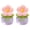 A, variant on mdesiwst 2Pcs Car Dashboard Decor Mini Resin Cute Sunflower and Tulip Miniature Flower Pot Figurines Tiny Flower Figures Car Interior Decorations for Women, Mini Dashboard Ornaments