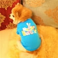 YUEHAO Pet Supplies Easter Dog Clothing Cotton Vest Puppy For Small Dog Sky Blue