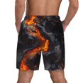 thumbnail image 2 of Lsque Mens Swim Trunks Molten Lava Abstract Flow Pattern - Bathing Suit Compression Liner - Beach Swim Shorts Swimwear - (S-3XL) - Stretch Quick Dry -, 2 of 9