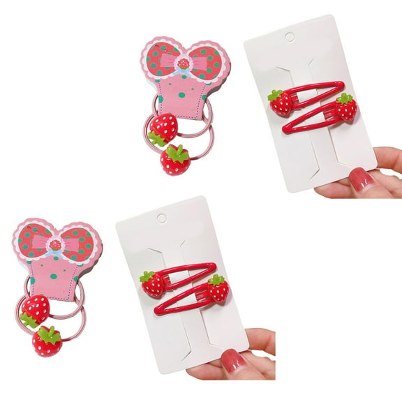 Adorkable Strawberry Hair Clip Lovely Hair Tie Glittering Hairpins Barrettes for Girls 2000s Trend