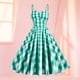 thumbnail image 1 of Vestido Vestido de mujer con pliegues Vestido de camisola de línea A con cremallera Cintura alta Ropa diaria de verano Cgtredaw Verde Xl para Mujer, 1 of 1
