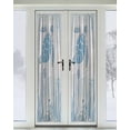 thumbnail image 2 of Blue Turtle Coastal Blackout Curtains, French Door Curtains for Door Window, Coral Summer Beach Privacy Drapery for Patio/Sidelight Doors, 1 Panel with Tieback, 25 x 72 Inches, 2 of 6