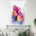 thumbnail image 4 of Flower Tapestry, Hibiscus Flower in Pastel Abstract Colorful Romantic Petal Pattern Artwork Print, Wall Hanging for Bedroom Living Room Dorm Decor, 40W X 60L Inches, Multicolor, by Ambesonne, 4 of 5