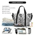 thumbnail image 4 of Travel Duffle Bag Monochrome Botanical Illustration Travel Tote Bags Carry on Luggage Waterproof Weekender Bags with Top Handle Adjustable Shoulde Strap for Travel Gym, 4 of 5