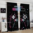 thumbnail image 5 of Gaming Curtains for Boys, Colorful Pink Blue Game Controller Graffiti Gamepad Print Window Curtains for Kids Teens Bedroom Nursery Playroom, 84" W X 84" L, 5 of 6