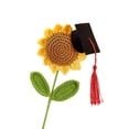 thumbnail image 2 of Ramo de Girasol Tejido a Mano para Graduación con Cara Sonriente y Mini Birrete, Flor Artificial Reutilizable para Fiesta de Graduación, Decoración de Aula, Regalo para Estudiantes, 2 of 6
