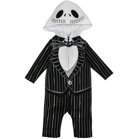 Nightmare Before Christmas Jack Skellington Baby Boys' Hooded Costume Coverall (12-18