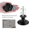 thumbnail image 4 of 12 Pcs Kitchen Cabinet Knobs,Haomacro Round Mushroom Drawer Handles, Cabinet Hardware Round Knobs with Screws for Bathroom Cabinets Dresser Home Decor,Small,Black, 4 of 7