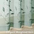 thumbnail image 5 of VOGOL Modern Botanical Sheer Curtains, Mist Green with Dark Green Leaves, Light Filtering Rod Pocket Panel for Serene Space, 52x63 Inches, 5 of 7