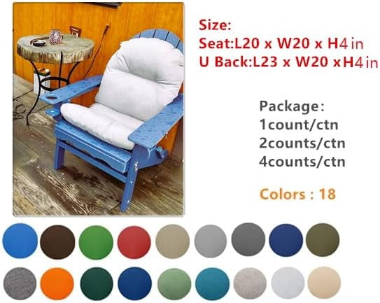 Tufted Outdoor Chair Cushions, Waterproof Patio Seat Back Pads, Weather Resistant Non Slip Replacement Cushions for Outdoor Furniture Wicker Lounge Chairs,Red