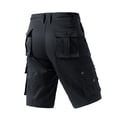 thumbnail image 3 of OSOLU Solid Color Pocket Workwear Knee Length Pants Men's Cozy Loose Comfortable Street Shorts Trousers Daily Relaxed Fit Breathable Bottoms, 3 of 7