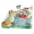 thumbnail image 2 of of Embroidery Dog Butterlfy Pattern, DIY Needlework s for Beginners, Lovers, Adults 11CT, 2 of 8