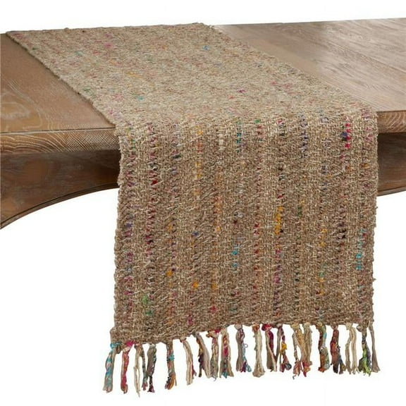 SARO 2841.M1672B 16 x 72 in. Oblong Table Runner with Thin Stripe Design