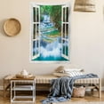 thumbnail image 2 of Landscape Tapestry, Open Window to River Flowing Down inside a Forrest with Lush Spring Season Trees, Wall Hanging for Bedroom Living Room Dorm Decor, 40W X 60L Inches, Blue Green, by Ambesonne, 2 of 5