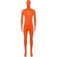 thumbnail image 6 of Wyobmus Men's and Women's Full Body Zentai Bodysuit Stretchy Face Cover Long Sleeve Zentai Jumpsuit Halloween Dress Up Party Performance Unitard Body Suit C-Orange, 6 of 7