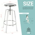 thumbnail image 3 of Modern Metal Bar Stools Set of 2, Backless Round Counter Height Swivel Bar Stools for Kitchen Island Dining Pub Cafe (Chrome), 3 of 8