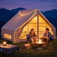 thumbnail image 2 of KAMEROUT Inflatable Tent for Camping, 4-6 Person Blow Up Tent with Pump, All-Weather Luxury Air Tent House with Mesh, 1-Person Quick Setup Waterproof Oxford Glamping Tent for Family, Khaki, 2 of 10