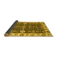 thumbnail image 2 of Ahgly Company Indoor Round Oriental Yellow Traditional Area Rugs, 3' Round, 2 of 4