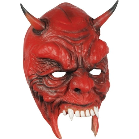 Loftus Halloween Devil Costume Face Mask, Red Black, One Size