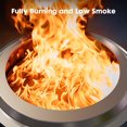 thumbnail image 6 of Smokeless Fire Pit,304 Stainless Steel Tabletop Firepit Wood Pellets Burning Fire Pits for Camping,Bonfire,Low Smoke Portable Firepits for Outdoor Patio Backyard,Silver Steel Garden Outdoor Heating, 6 of 7