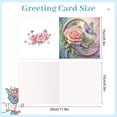 thumbnail image 2 of 6pcs Diamond Painting Kit Greeting Cards Vibrant Floral Theme 5D Handcrafted Art Birthday Holiday Gift Cards with Envelopes, 2 of 7