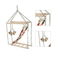thumbnail image 6 of Bird Ladder Swing Toy, Wooden Multicolor Bead Parrot Hanging Swing Toy Accessories for Small Parakeets Cockatiels, Lovebirds, Conures, Macaws, Lovebirds, Finches, 6 of 9