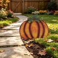 thumbnail image 5 of Iron Pumpkin Yard Decorations, Metal Garden Stakes Fall Lawn Ornaments for Thanksgiving Halloween Outdoor Patio Decor, Ground Insert Art for Home Backyard Seasonal Display, Orange, Style B, 5 of 8