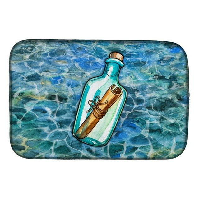 Carolines Treasures BB5343DDM Messag in a Bottle Dish Drying Mat