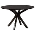 thumbnail image 3 of Baxton Studio Linnet Dark Brown Finished Wood and Rattan 7-Piece Dining Set, 3 of 10